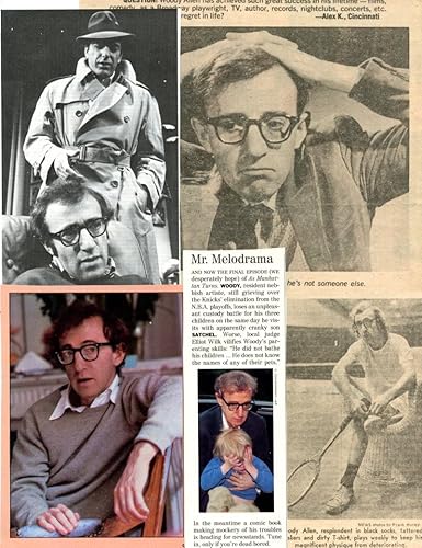 Woody Allen original clipping magazine photo lot #N6094