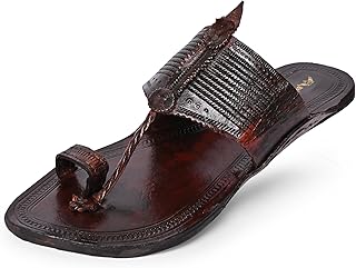 royal khwaab Men's Daily/Casual/Ethnicwear Slip-on Flat Handmade Kolhapuri Chappal-picture-42