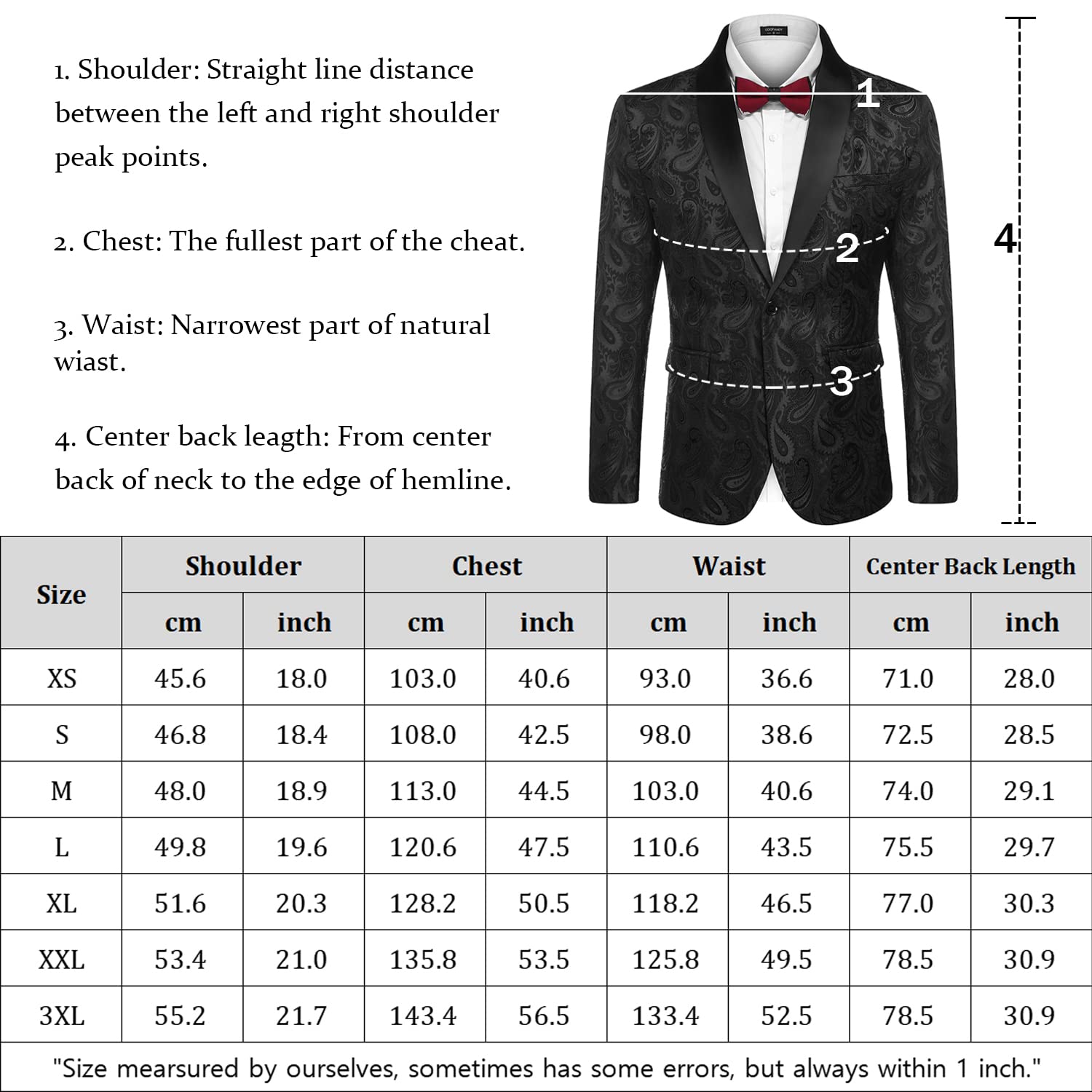 COOFANDY Clásico Classic Hombre