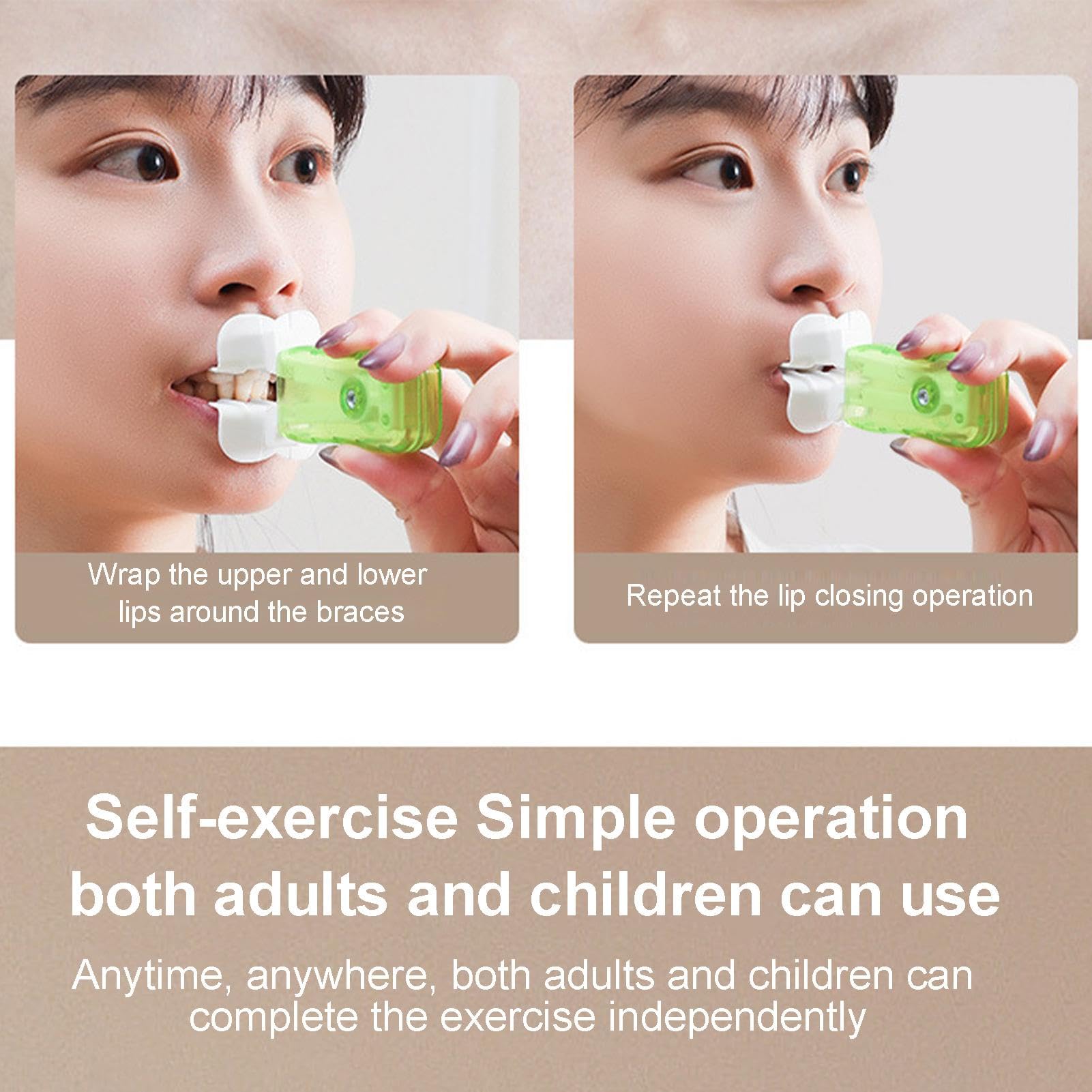 Entrenamiento muscular bucal | Ejercitador de labios para levantamiento facial, entrenador muscular de labios, masajeador de boca, tensor muscular multifuncional ABS para una piel más firme, reduce