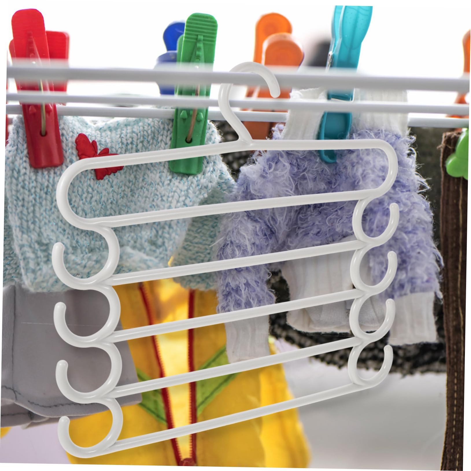 5stücke Teiliges Mehrschicht-hosenbügel Für Platzsparende Kleiderschränke Multifunktionale Organizer Für Hosen Kleidung Schals Krawatten Und Gürtel Für Kleine Wohnungen Und