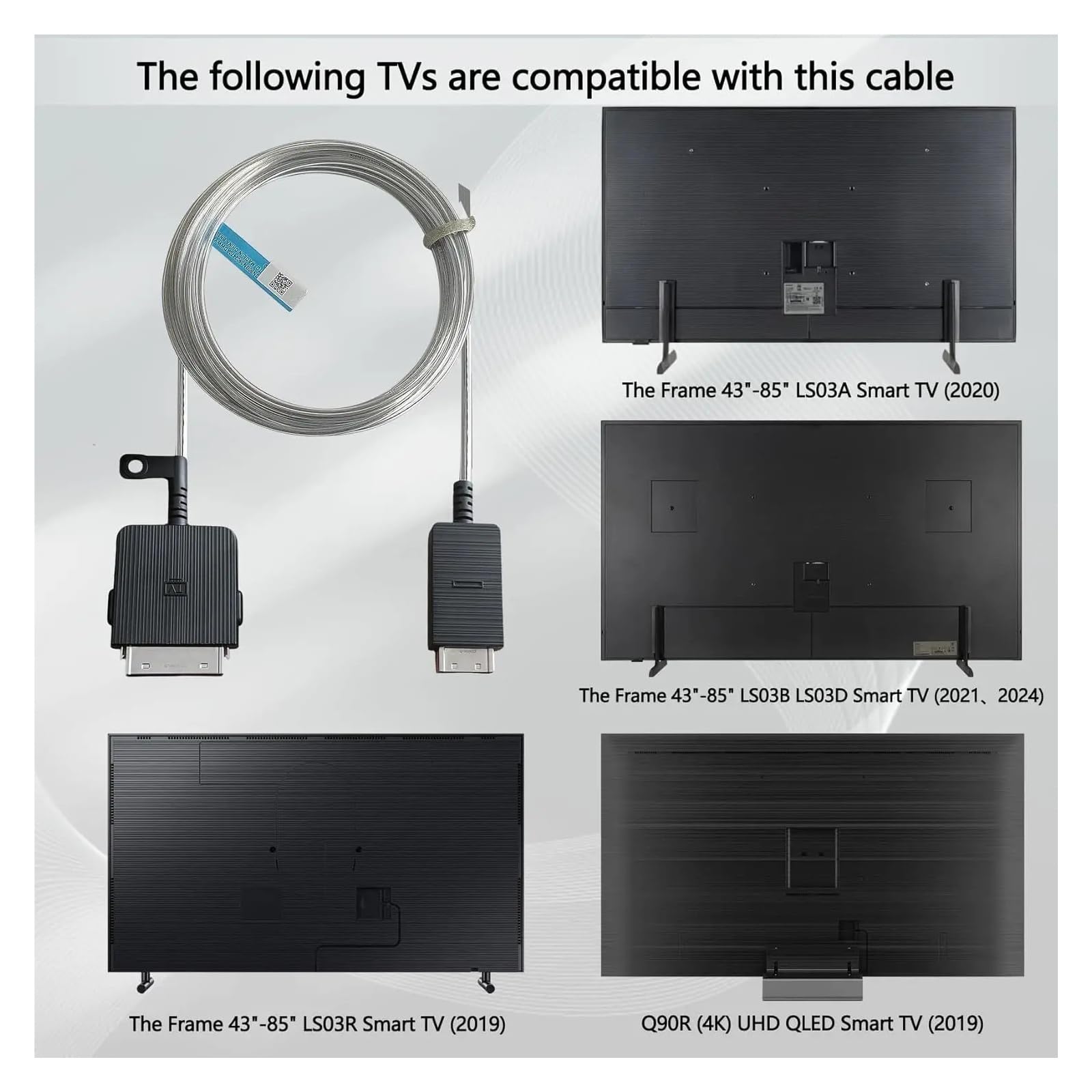 Cavo One Connect Da 5 M/16,4 Piedi BN39-02470A BN3902470A, Compatibile Con Samsung, Serie 2019 Q90R Q85R Q80R QLED 4K Smart TV Cavo TV Ricambi