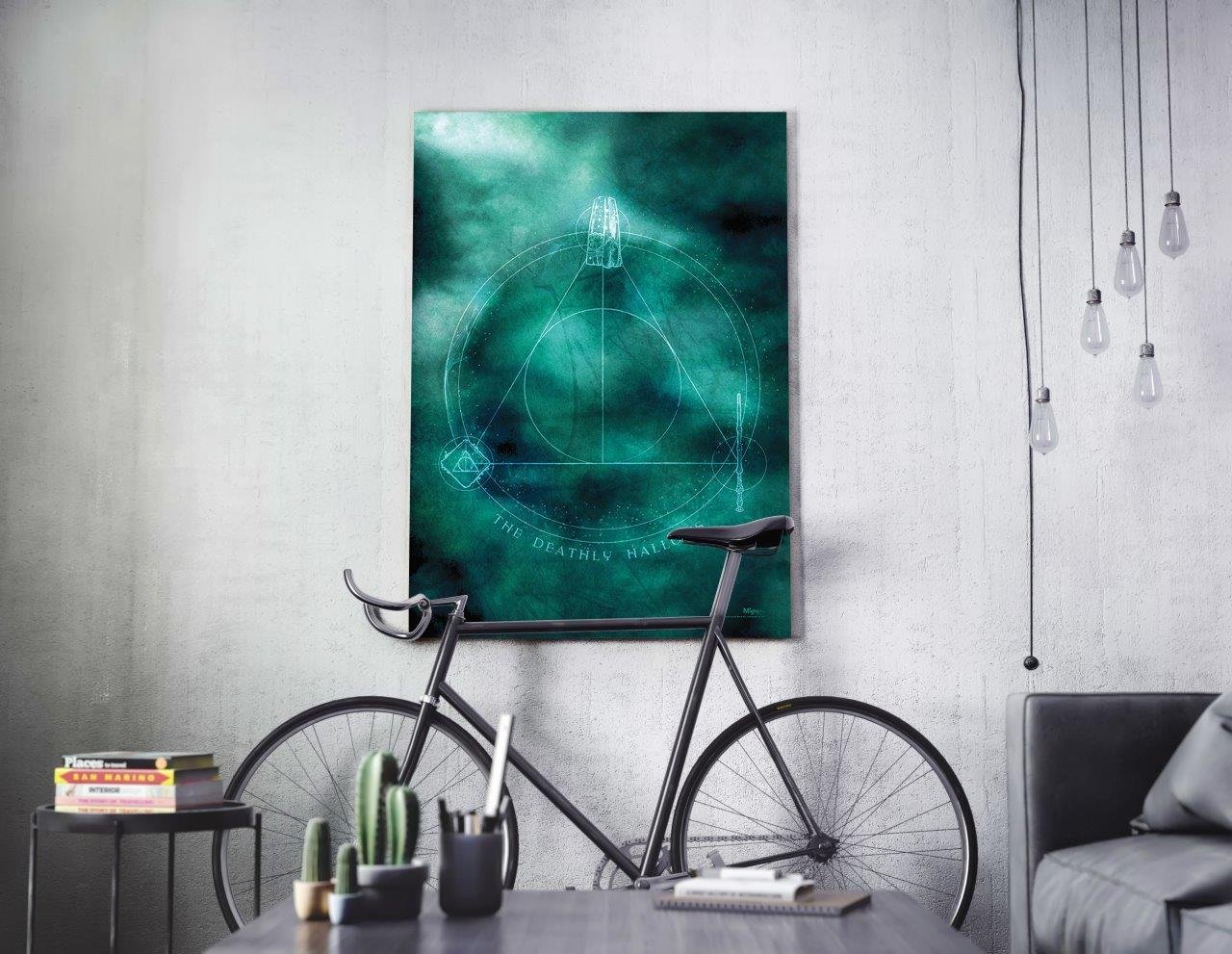 Amazon.com: MIGHTYPRINT 哈利波特- 死亡聖器- 隱形斗篷- 復活石- 老魔杖- 耐用17 x 24 英吋(約43.2 x 60  公分)牆面藝術- 非紙製- 官方授權收藏品: