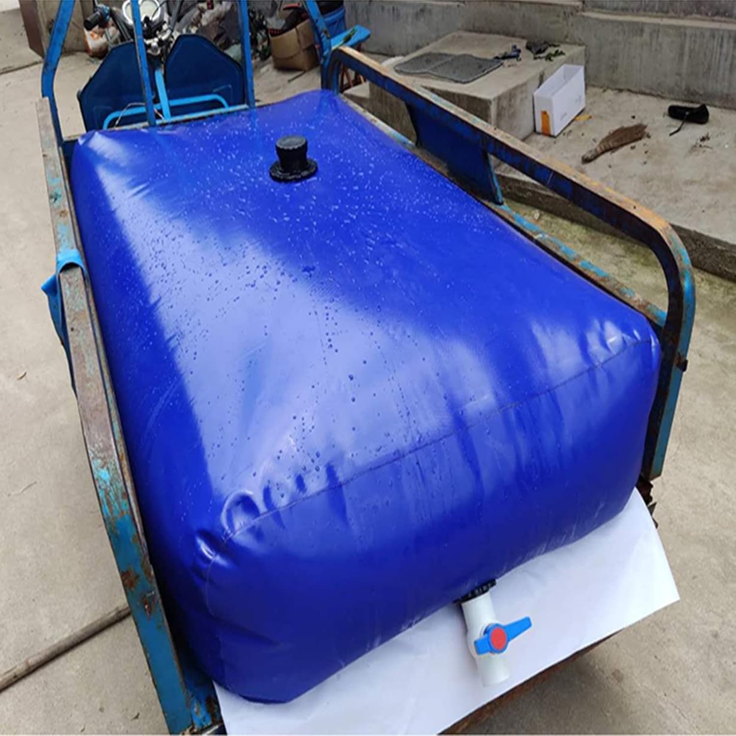 Serbatoio Flessibile per Acqua, Realizzato in PVC, Adatto per irrigazione agricola, Trasporto e antincendio, con Una capacità di 6000 litri/1585 galloni/3x2x1 Metri.