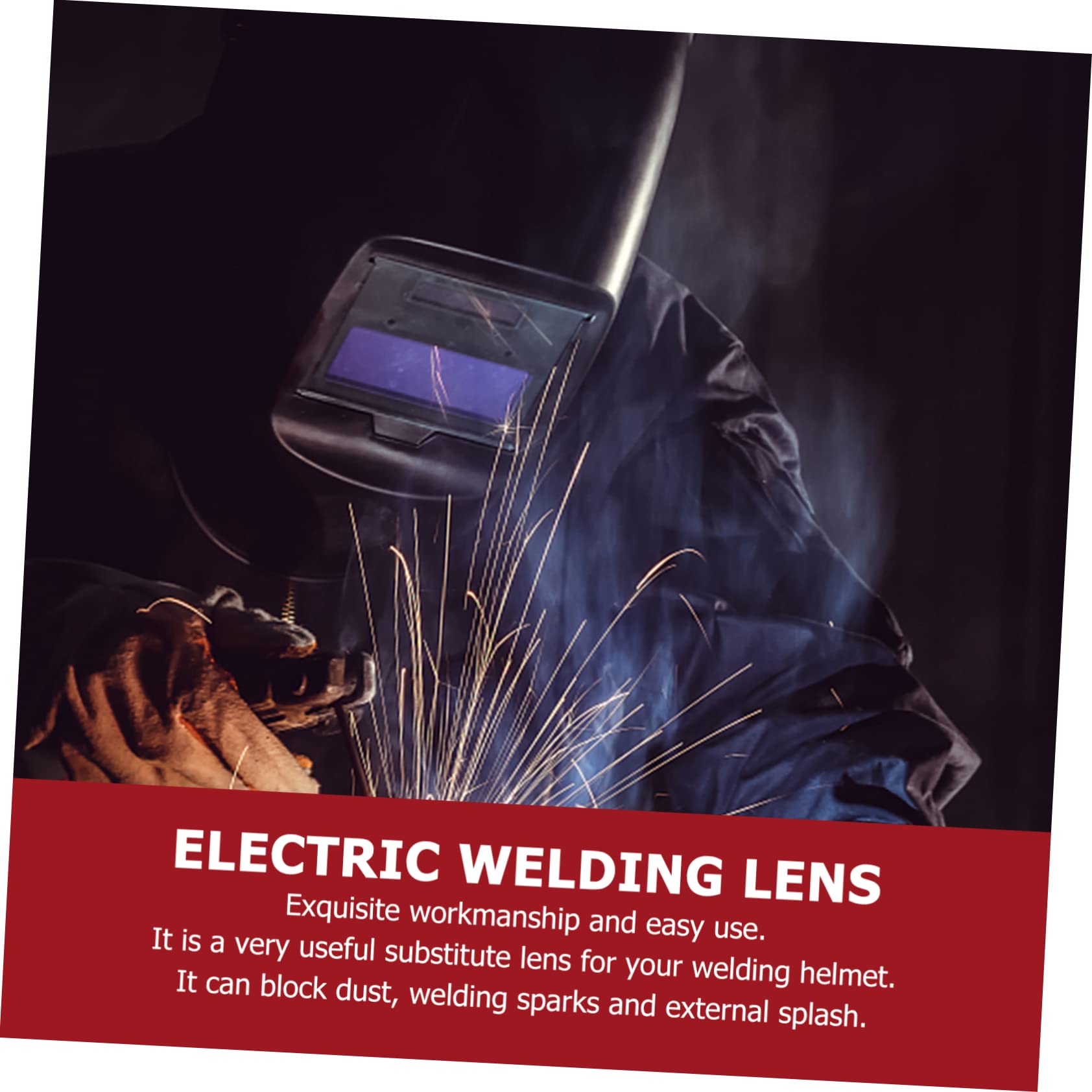DOITOOL 2 Juegos Lente De Protección De Soldadura Luz Led Lentes De Seguridad Casco De Soldador Faro Led Lente Protectora De Soldadura Lente De Soldadura Transparente Vidrio 20 Piezas * 2