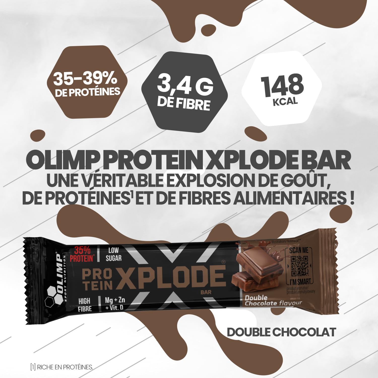 Olimp Protein Xplode Bar 25x40g - Double Chocolat