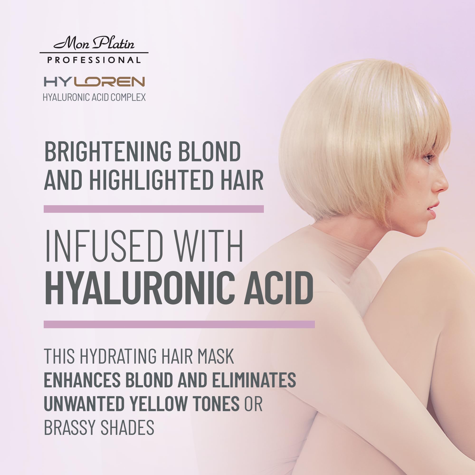 Mon Platin HYLOREN Blonde Highlights Mask with Hyaluronic Acid - Image 2