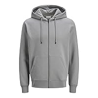 JACK & JONES Jjestar Basic Sweat Zip Hood Noos Felpa, Ultimate Grey