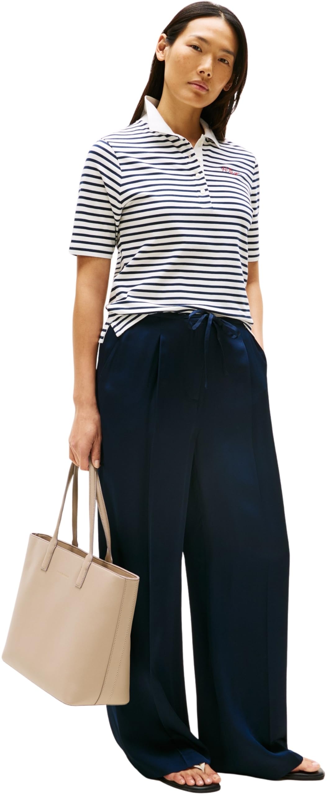Tommy Hilfiger Th Logotape Tote Aw0aw17449 - Bolsa de mano Mujer