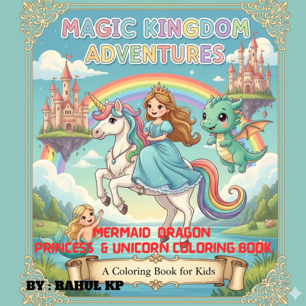 MAGIC KINGDOM ADVENTURE: MERMAID DRAGON PRINCESS & UNICORN COLORING BOOK