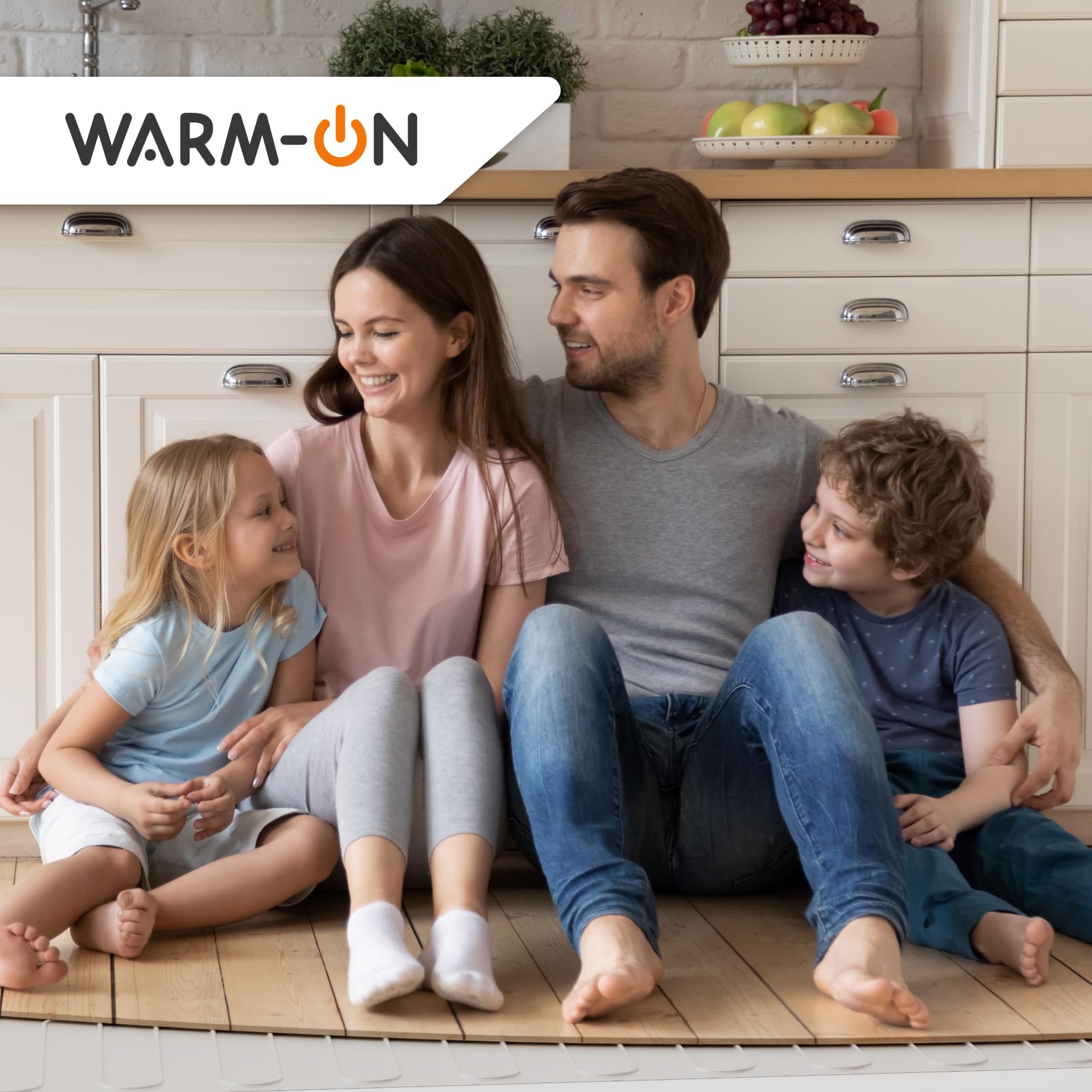 Riscaldamento a pavimento elettrico: tappetino riscaldante a due ruote con foglio di alluminio Warmon alluminio 150 W/m² con termostato serie TS 100, termostato: TS100 non WiFi bianco, dimensioni