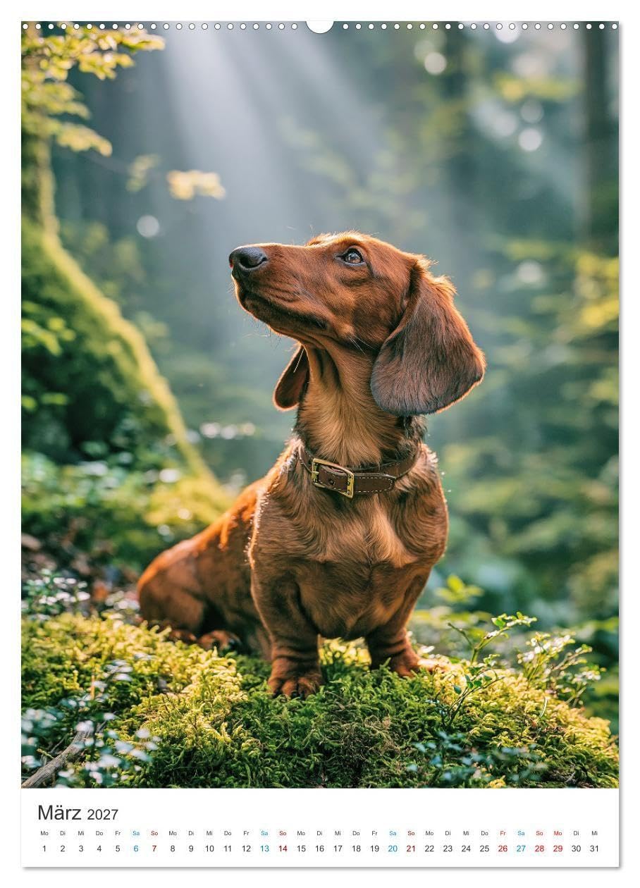 Ein Jahr voller Dackelliebe (hochwertiger Premium Wandkalender 2027 DIN A2 hoch), Kunstdruck in Hochglanz: Emotionale Motive, helle Farben und die ... für jeden Dackelliebhaber. (CALVENDO Tiere)