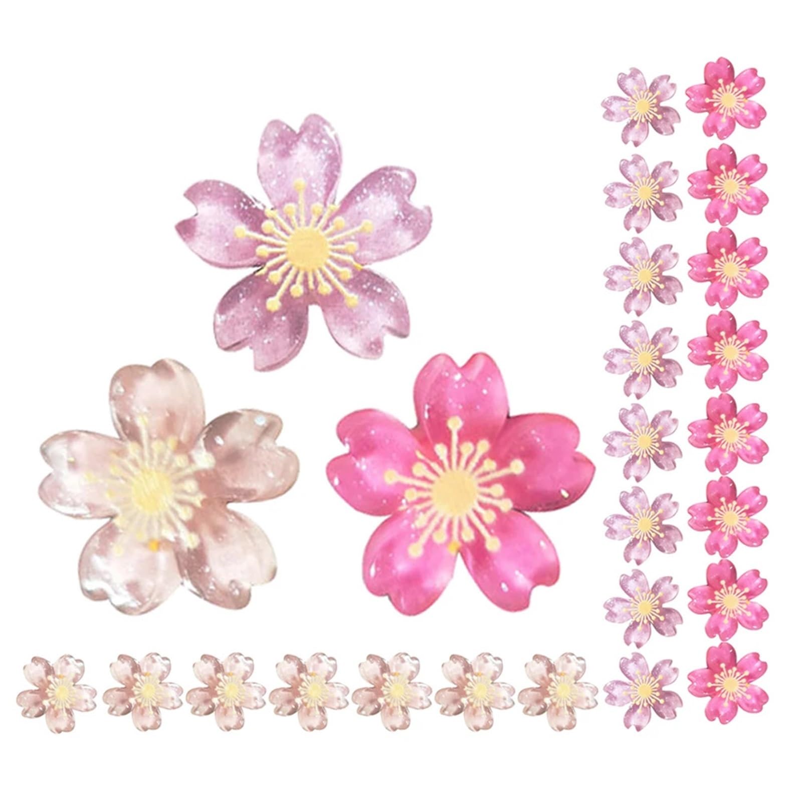 30 Pcs Pins Resin Thumbtacks Decorative Cherry Blossom Push Tacks Flat Head for Cork Board Crafts Bulletin Supplies for Bulletin Board Cork Board Map