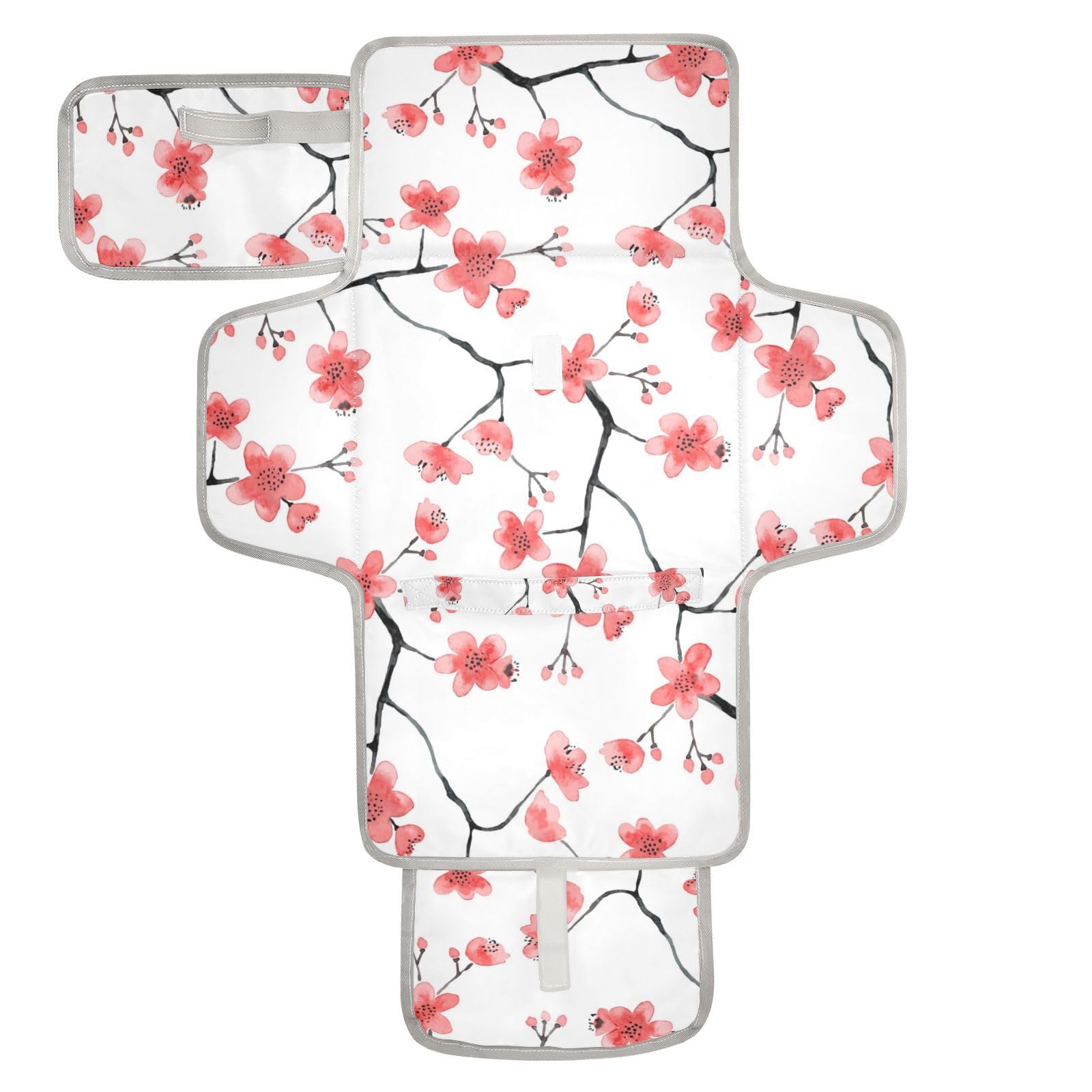 Cambiador de pañales portátil, impermeable, plegable, cambiador de viaje, almohada integrada para recién nacidos, niñas y niños pequeños