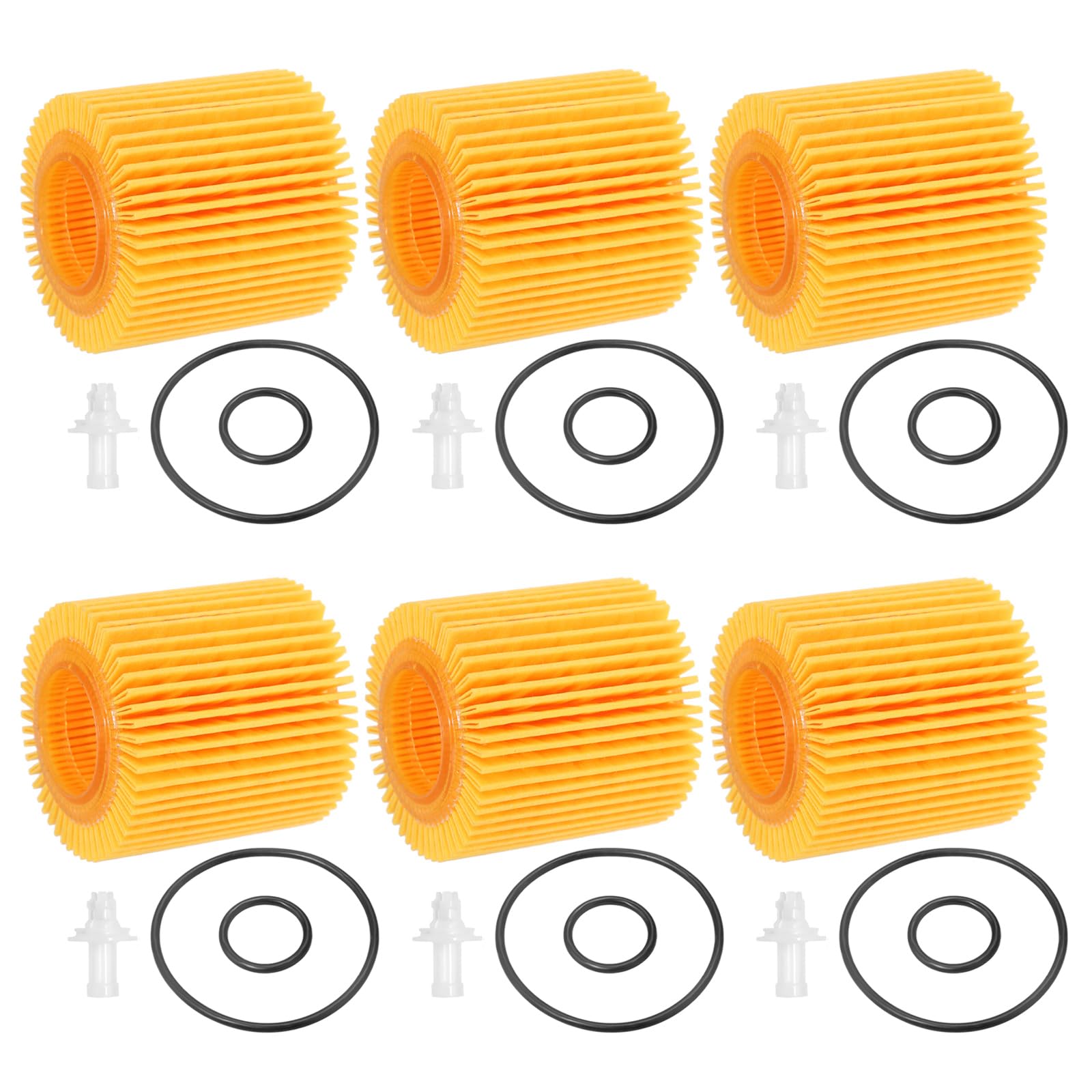 Hoypeyfiy 6-Pack 04152-YZZA6 Engine Oil Filter Kit