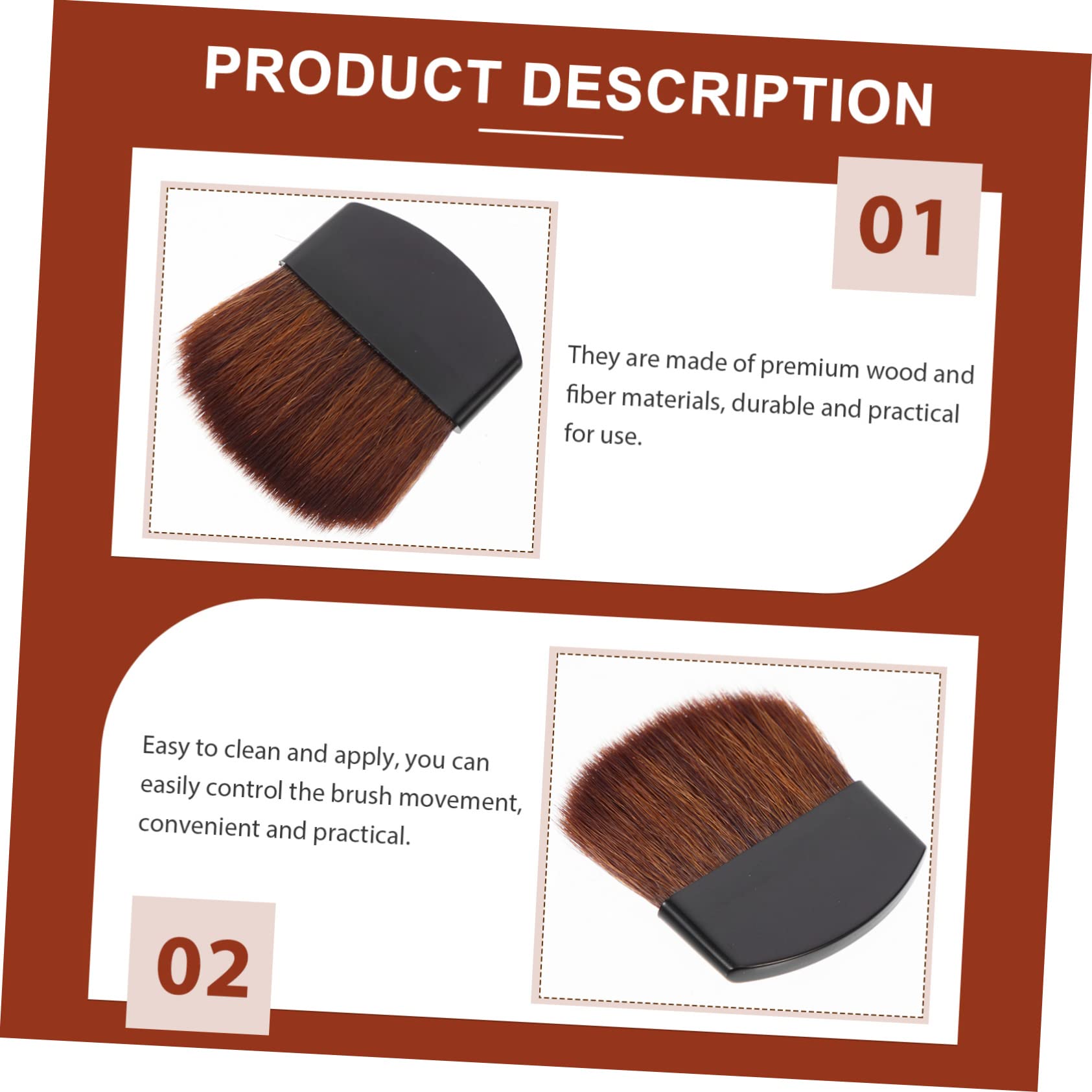 SEWACC 50 Pièces Mini Brosse Pinceau de Peinture Artistique Pinceau Plat Pinceau Sumi balayette Control Pinceau Blush Pinceau Aquarelle portatif Pinceau d'artiste Multifonction Bois Black