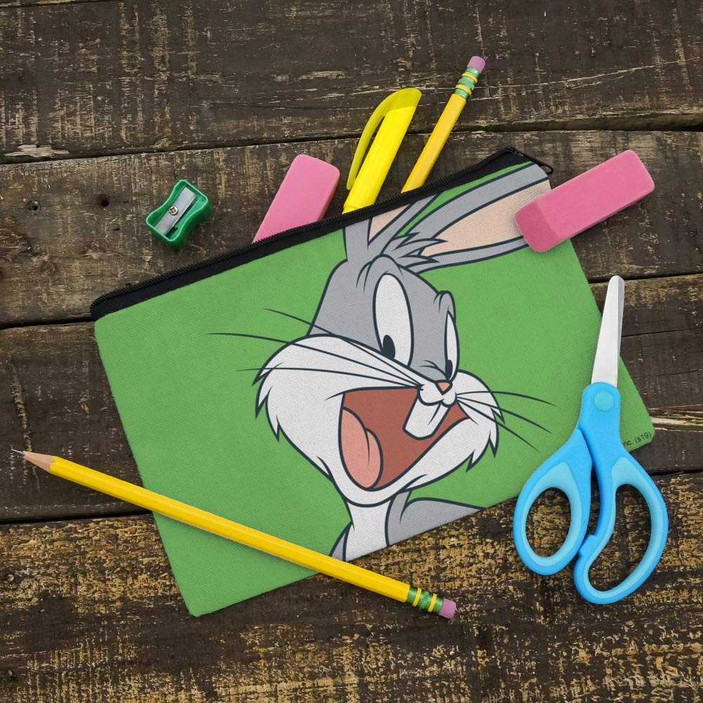 Looney Tunes Bugs Bunny Pencil Pen Organizer Zipper Pouch Case