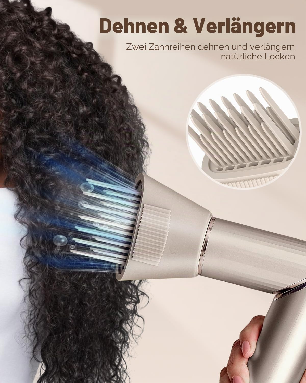 Breiter Zahnkammaufsatz für Shark XSKHD4WTCA FlexStyle, Vor-Styling-Trocknerbürste für lockiges, lockiges Haar, Haarstyler-Zubehör
