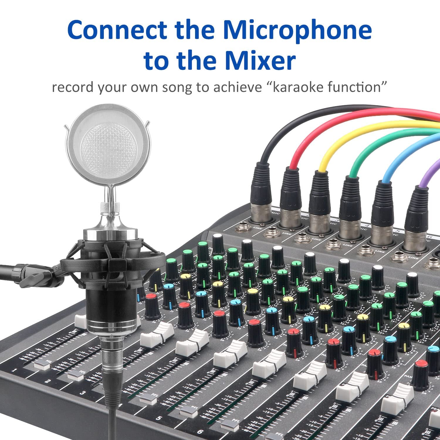 Pluto Accessories KEBILSHOP Microphone XLR Cable Male to Female, 5 Meter XLR 3 Pin Speaker Cable Mic Extension Cable for Microphone, Mixer, Recording Studio 4
