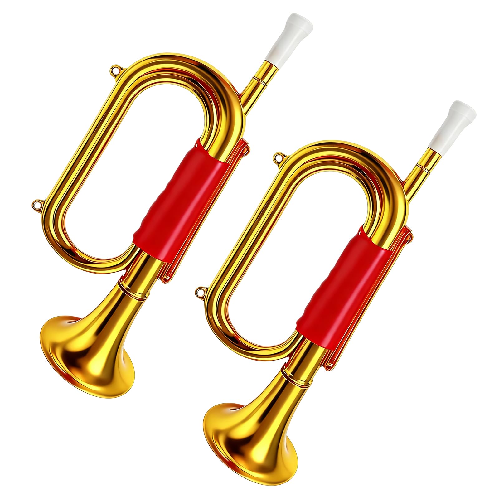 Nereds 2pcs Plastic Bugle Toy Trumpet Musical Toy Kids Musical Instrument for Boys Girls Performance Practice Cheerleading Props Educational Toys