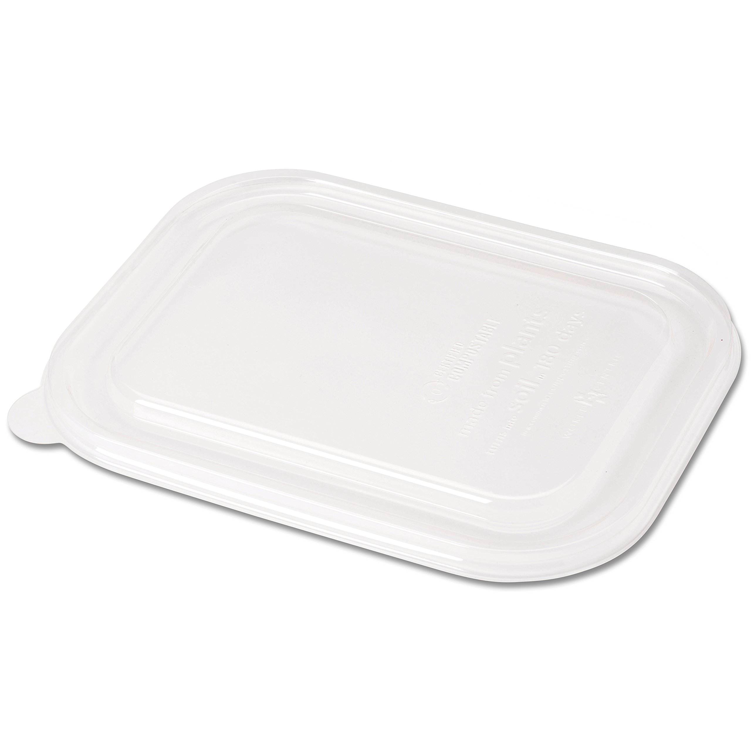 World Centric CTL-CS-3 100% Compostable Ingeo Fiber to Go Box Lids, for 8.8" x 6.8" Boxes (Pack of 400)
