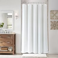 Vista 44 de Naturoom cortina de ducha de 36 pulgadas - cortina de ducha estrecha para espacio pequeño, de medio tamaño, de lino verde ultra gruesa, juego