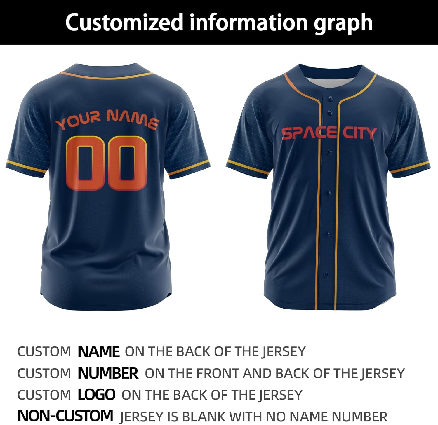 Custom Baseball Jersey - Personalized Name & Number | City Connect Shirts for Men, Women & Kids | Sports Team Uniforms - Image 4