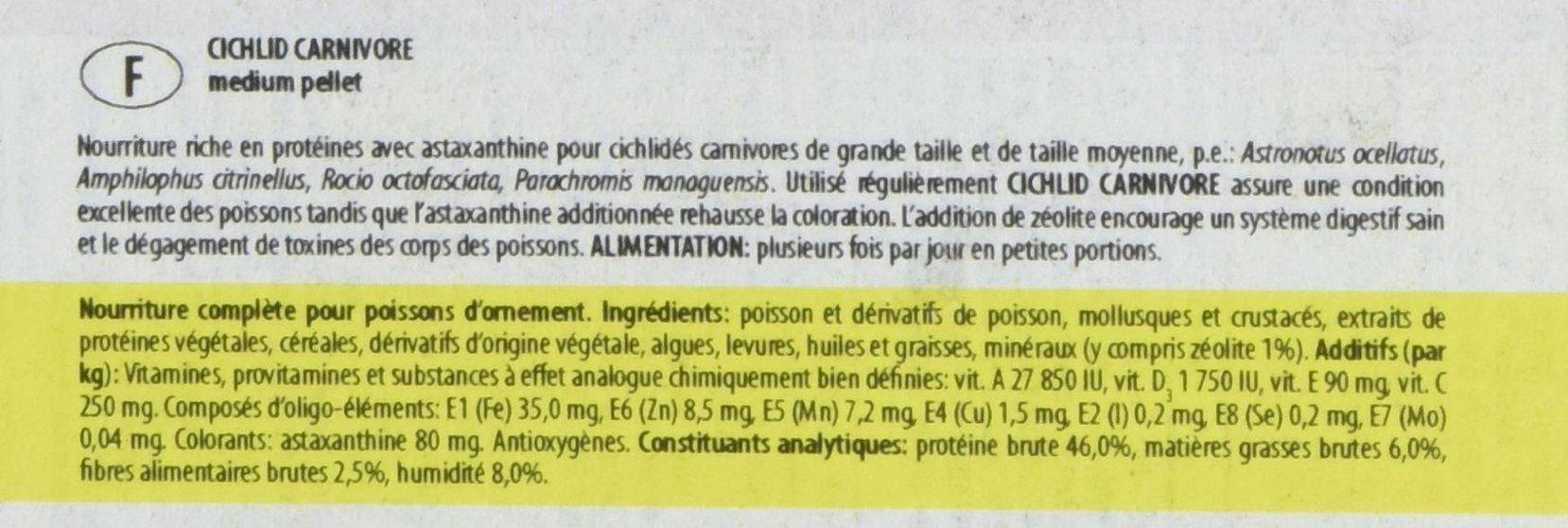 Cichlid Carnivore Medium Pellet 5L / 1,8kg - Alimento para cíclidos carnívoros Grandes y medianos