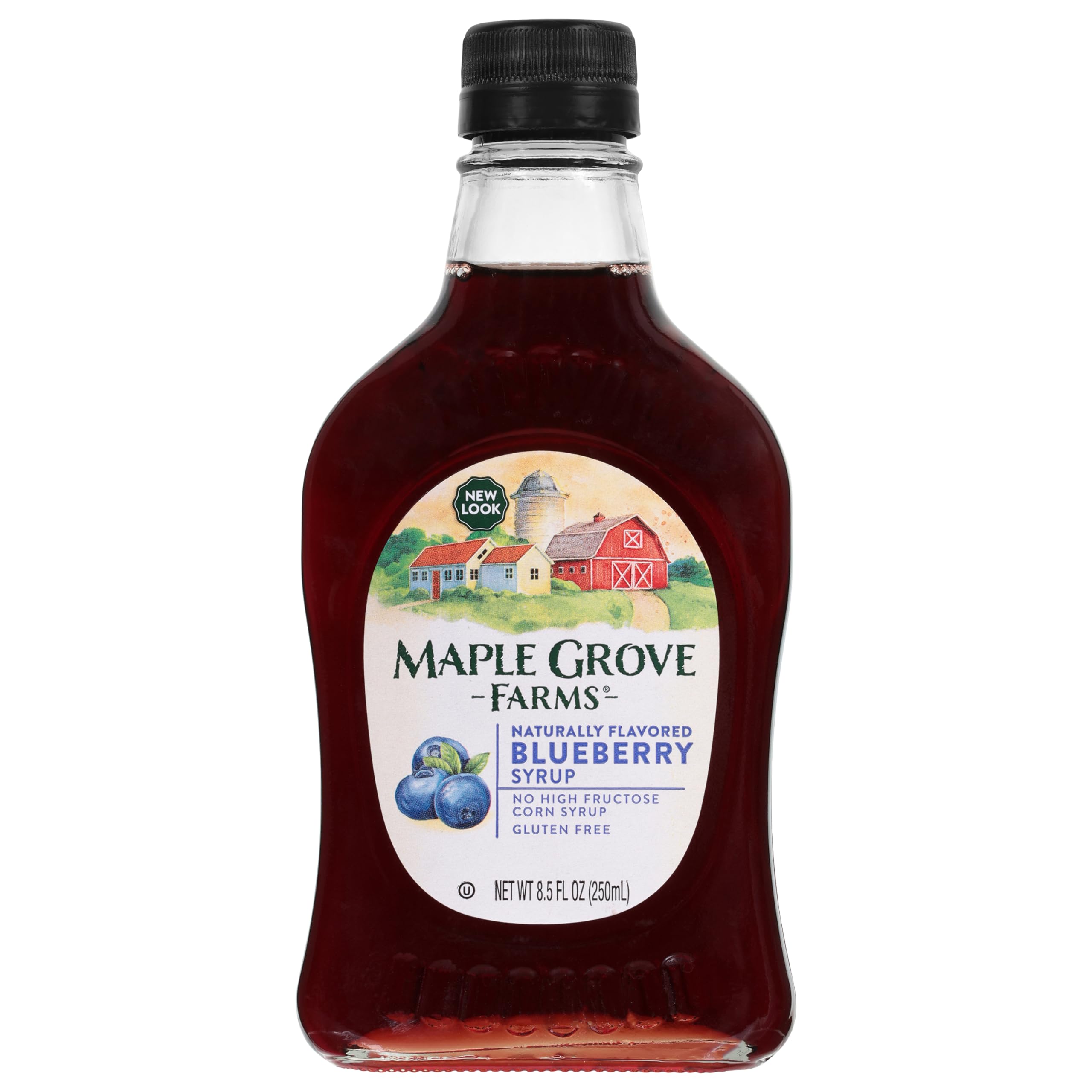 Maple Grove Farms Flavored Syrups, Blueberry, 8.5 Ounce