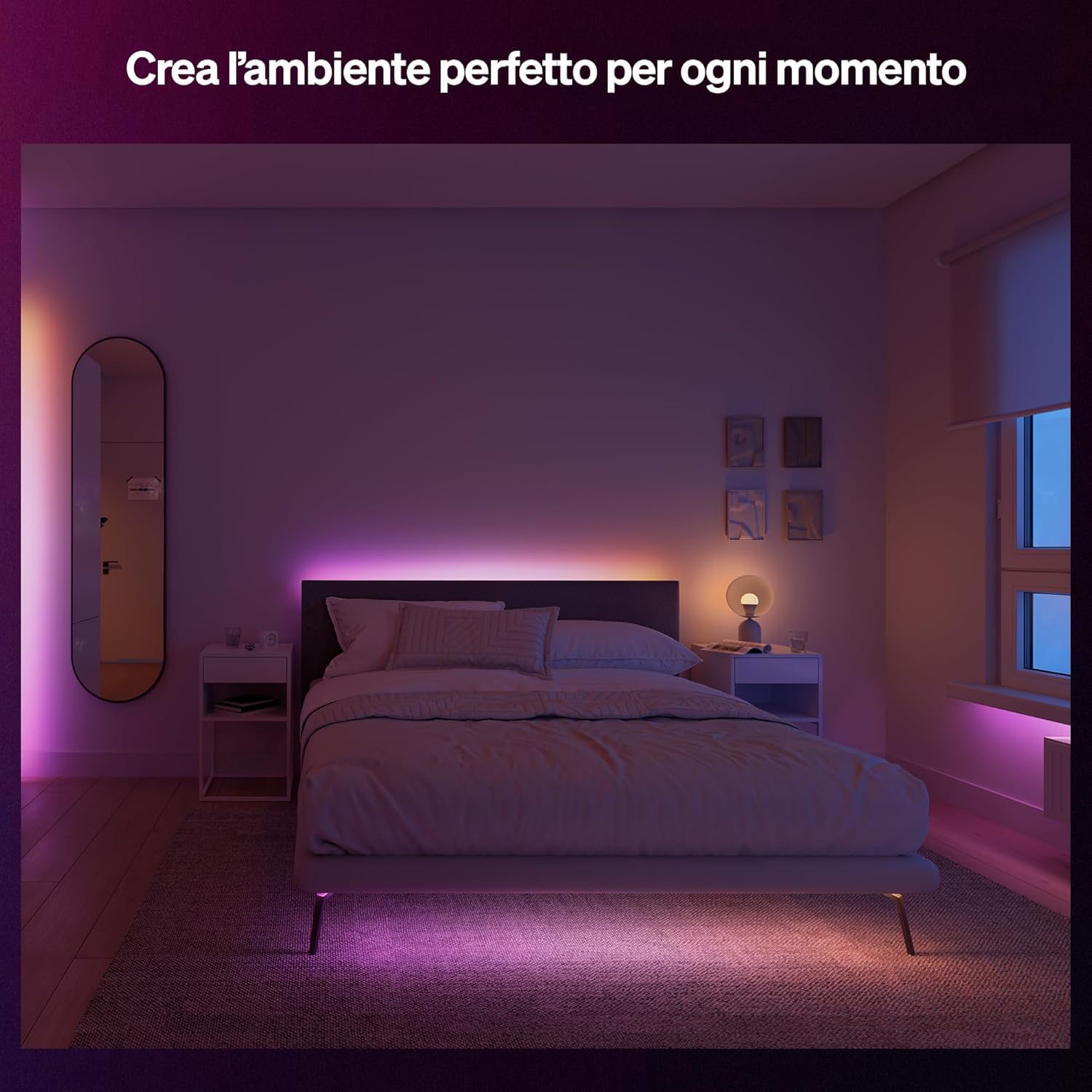 Striscia LED Hue Essential, 5 M, RGBIC, Colori e Atmosfere Vivaci, Luce Flessibile per Interni, Installazione Facile, Controllo App e Voce, compatible con Alexa, Google Assistant e Apple Home