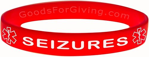 Miniatura 6 de Seizures - Pulsera de identificación combinada de 5 unidades, 8 pulgadas, estándar, negro, azul, verde, rojo, morado