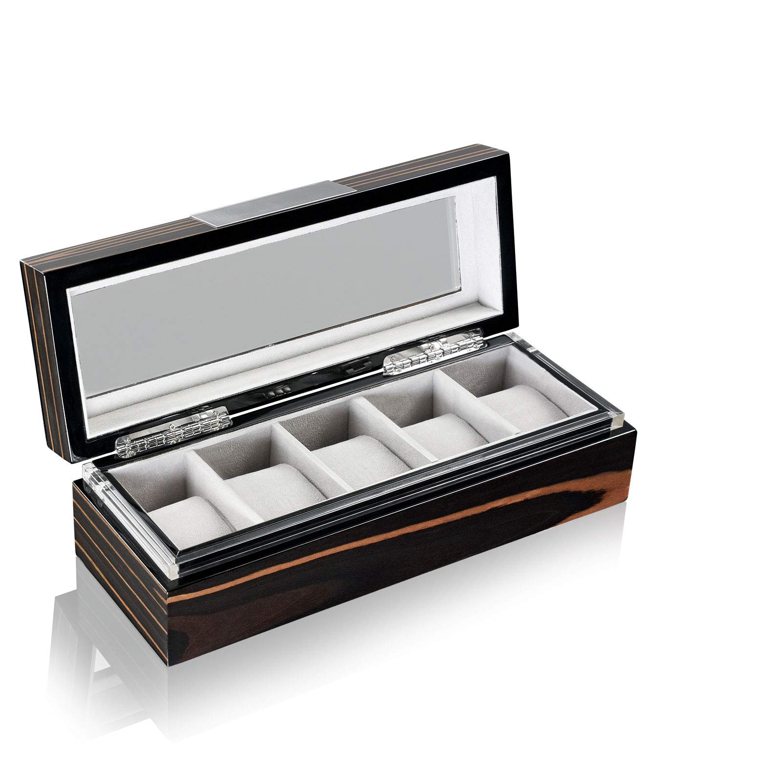 Estuche para relojes automáticos Heisse & Söhne Executive 5 Relojero negro Caja para relojes de lujo