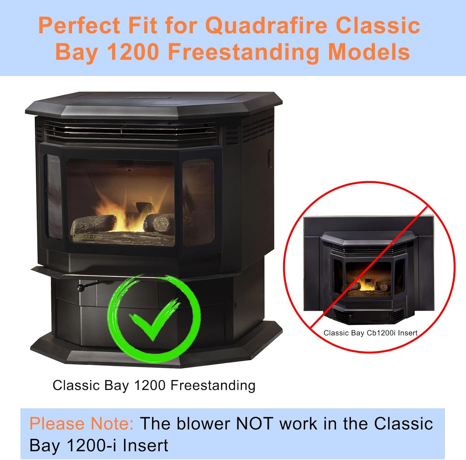 Buy Criditpid Replacement 8123370 Convection Blower Fan for QuadraFire