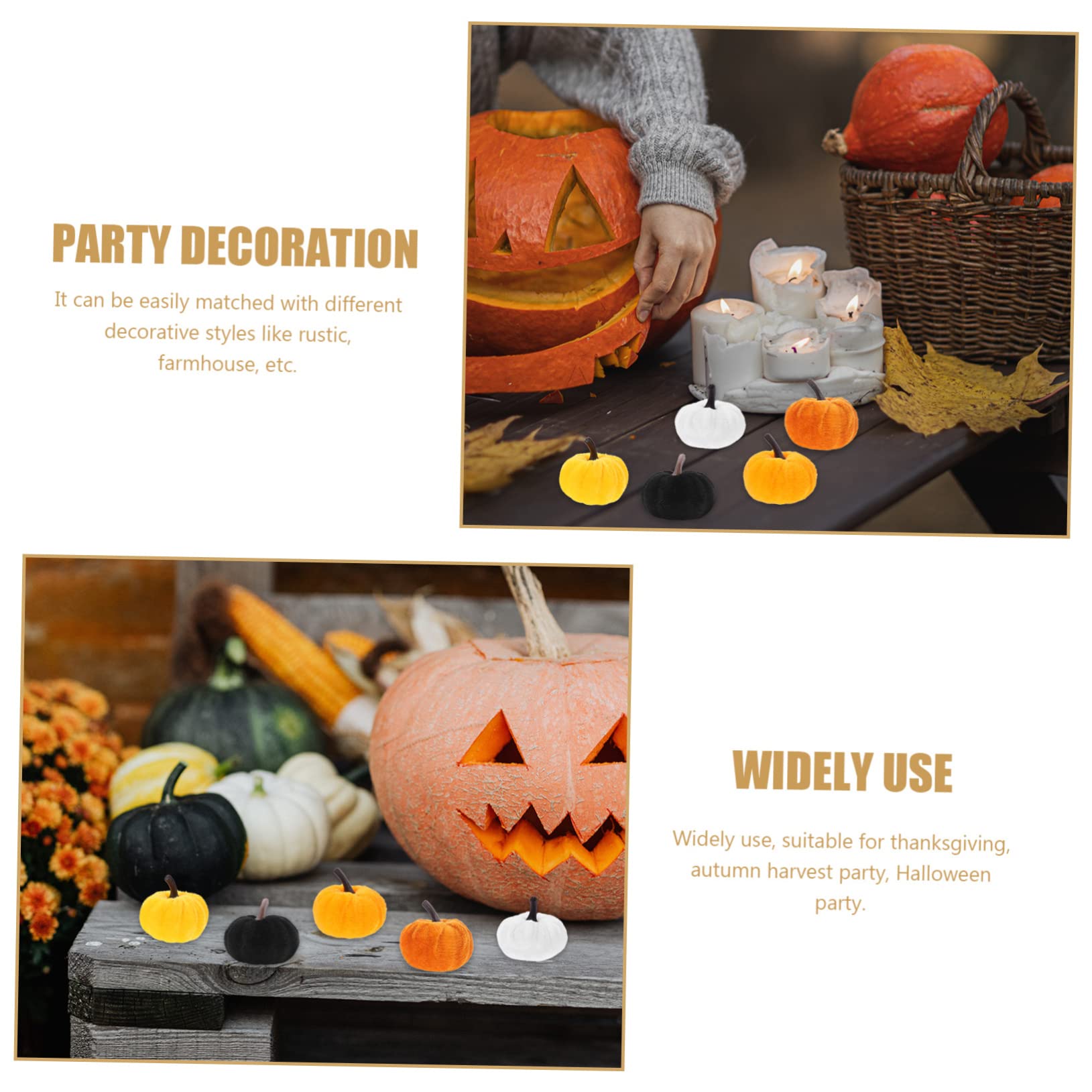 Ciieeo 40 STK Flanell-Kürbis Herbst-Imitat-Kürbis dekorativer Baumschmuck im Herbst Halloween Dekoration Halloween-Dekoration deko Festival- simulierter Schaum