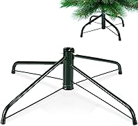 Vista 8 de Roowest Soporte plegable para árbol de Navidad artificial, base de árbol de Navidad de repuesto para árbol de Navidad artificial (rojo, 16 pulgadas)