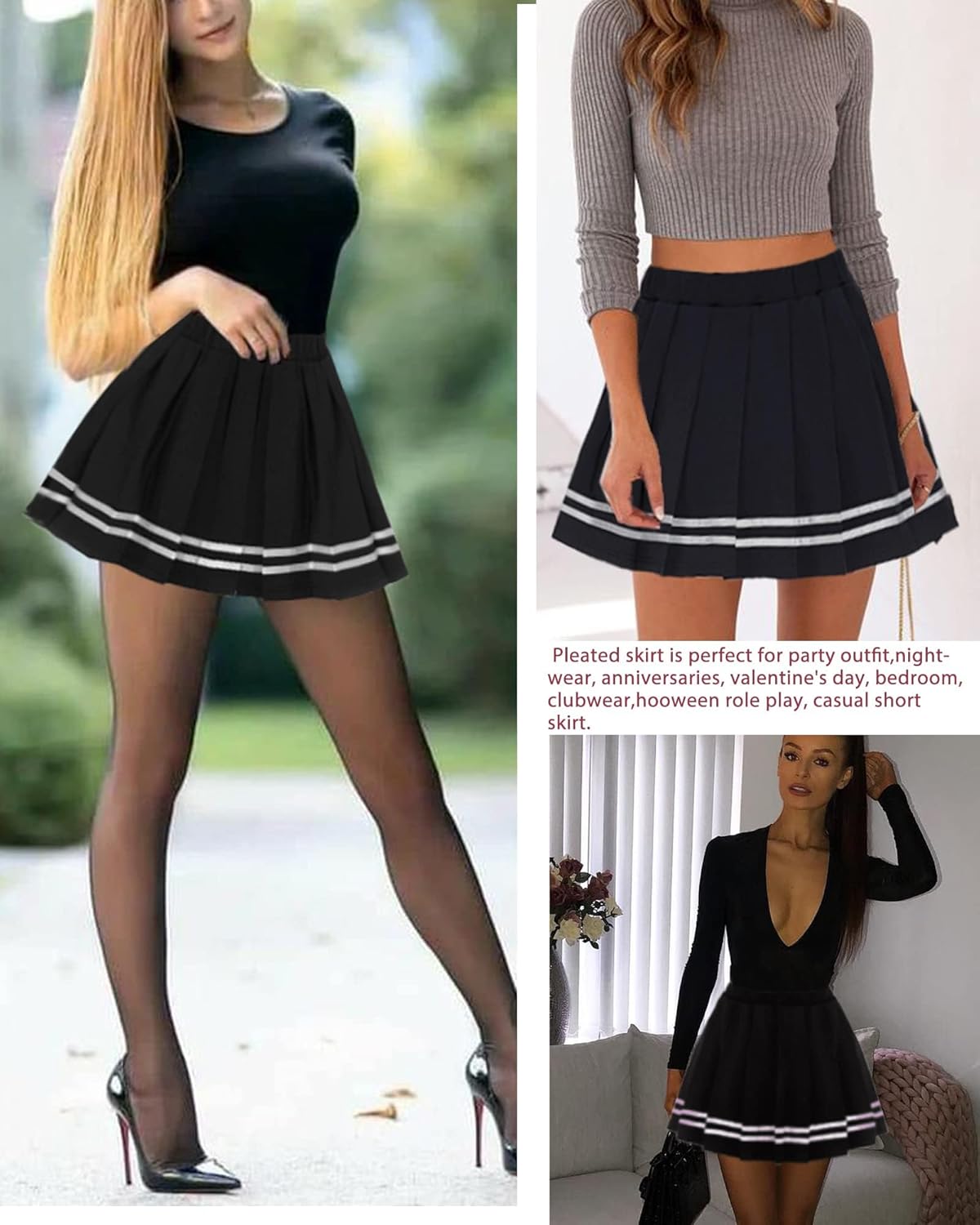 Chic Mini Pleated Skirt for School and Cheer