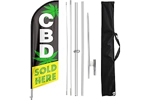 CBD Sold Here Advertising Feather Banner Sign