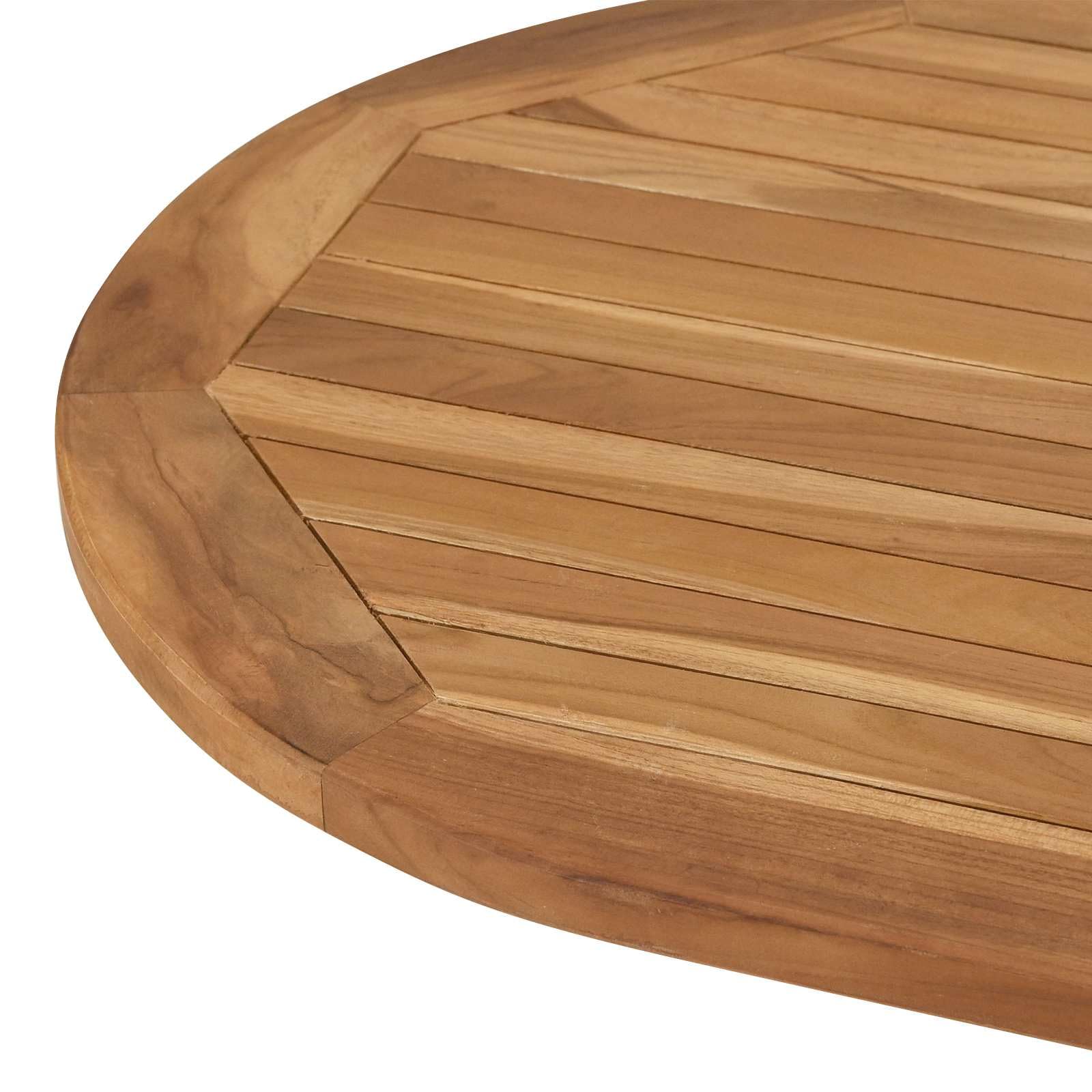 vidaXL Plateau de Table Ovale Bois de Teck Massif Naturel, Plateaux de Table de Cuisine Moderne, en Teck, Marron Solide, Parfaits pour Repas, Bureaux, mobilier décontracté