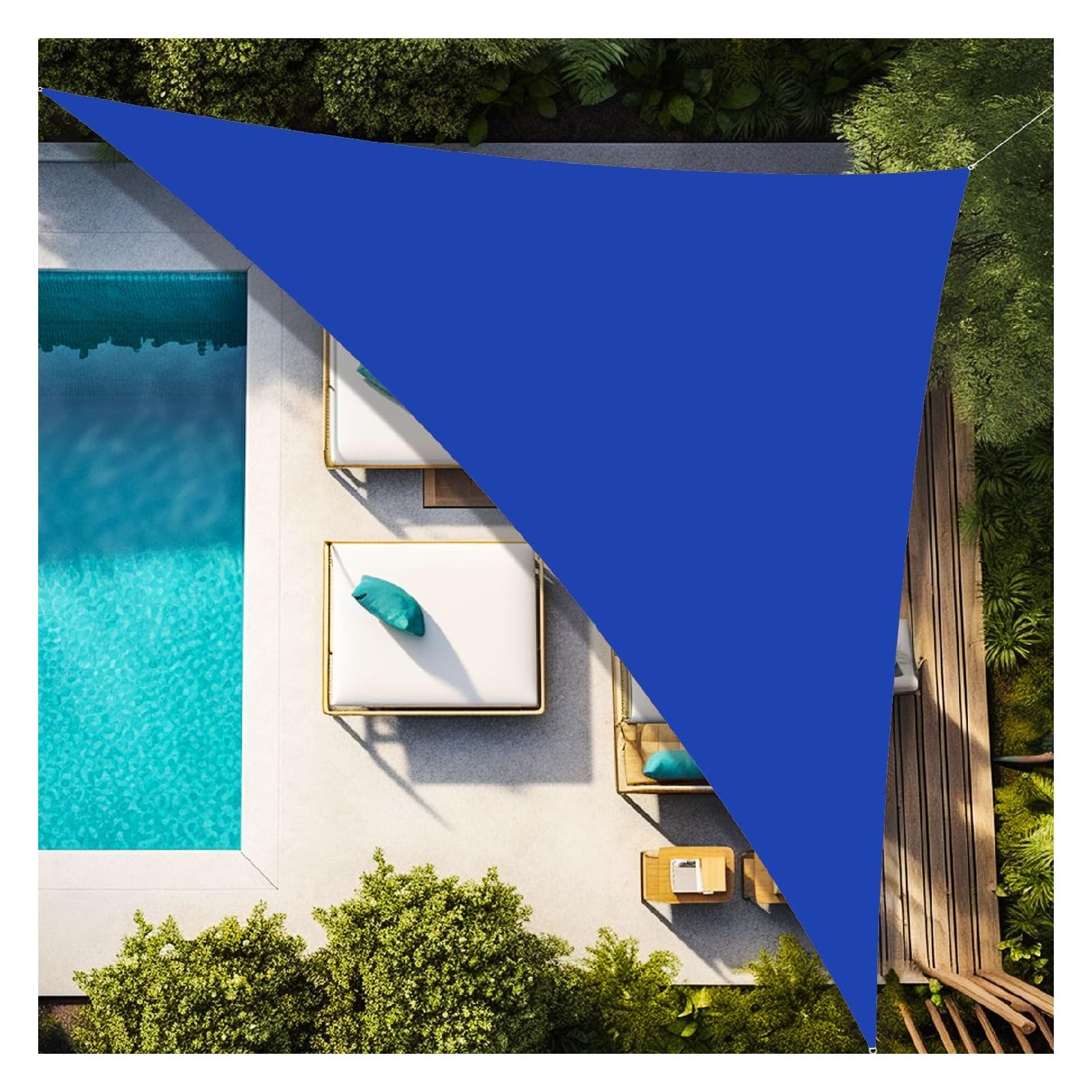 Voile d'ombrage de terrasse triangulaire imperméable 2,4m