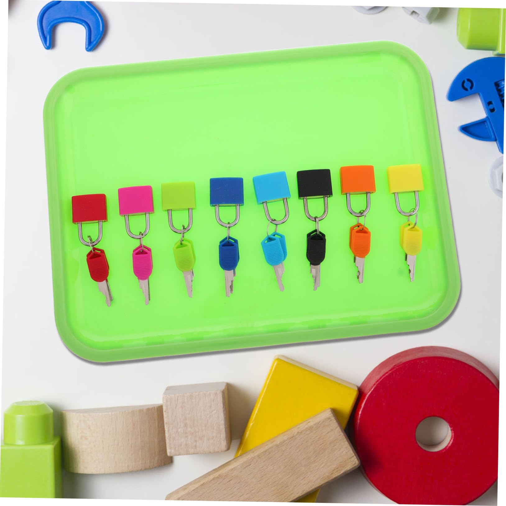 Mikinona Juguetes para Montessori Llaves para Actividades Preescolares Juego de Candados Bandeja para Motricidad Fina y Aprendizaje Sensorial para Bebés y Pequeños