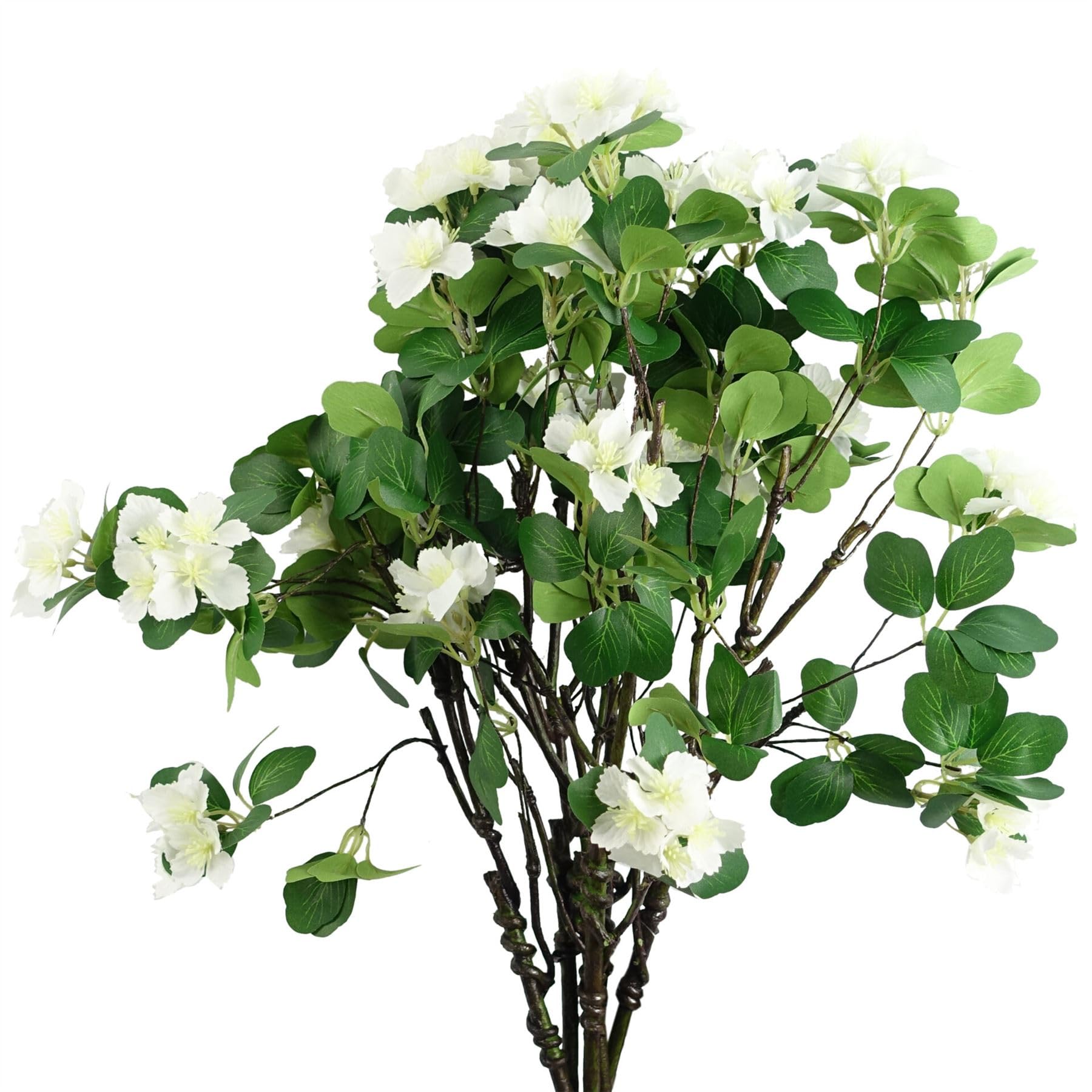 Leaf Artificial Foliage Spray 60cm White Silk