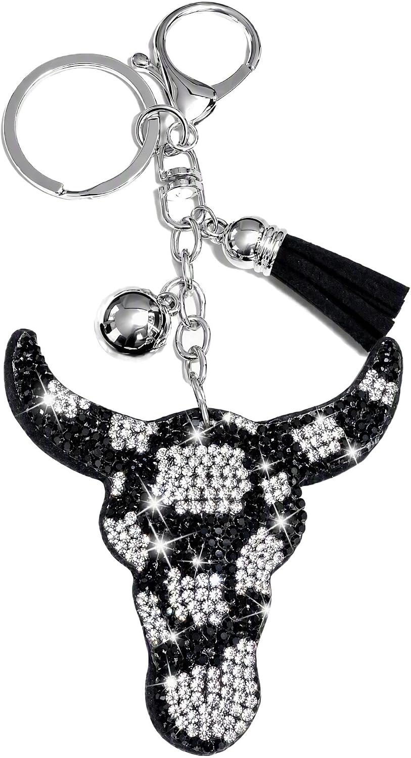 Popfizzy Rhinestone Keychains for Women and Girls, Bling Backpack Accessories, Sparkle Purse Charms, Bag Charm, Handmade Gift