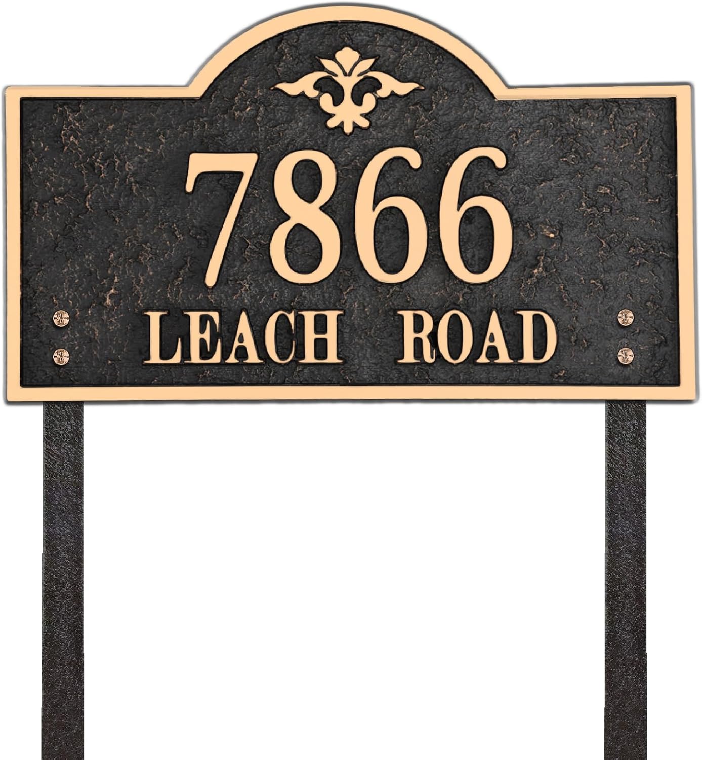 Address Sign Lawn Mounted Custom House Number Sign Plaque