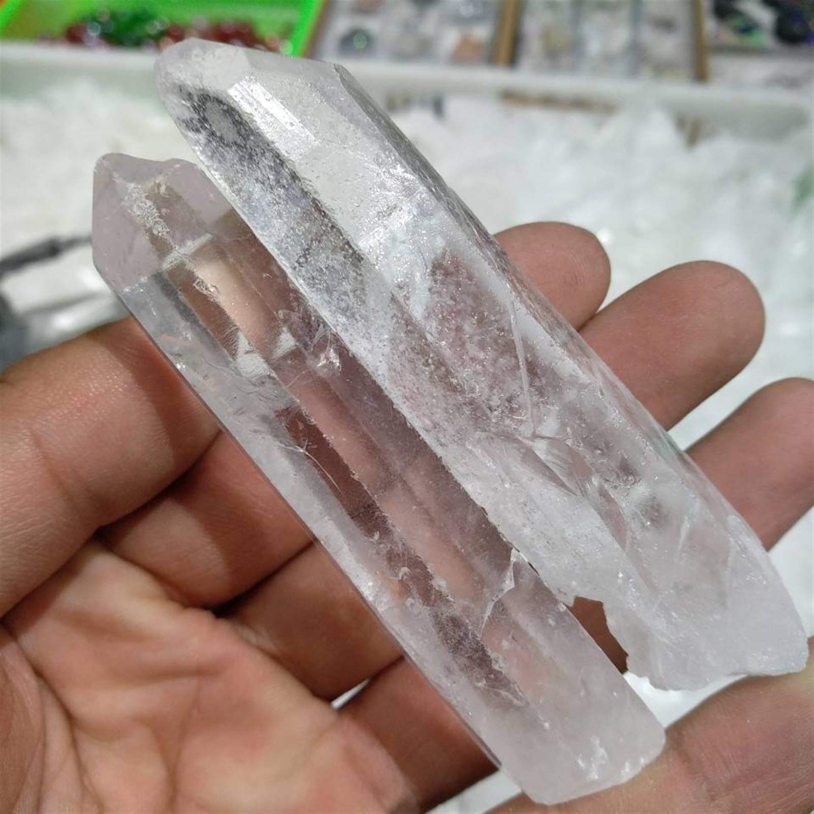 ☆1111g☆ 特大 レムリアンシード 水晶 ポイント : Sairui 自然