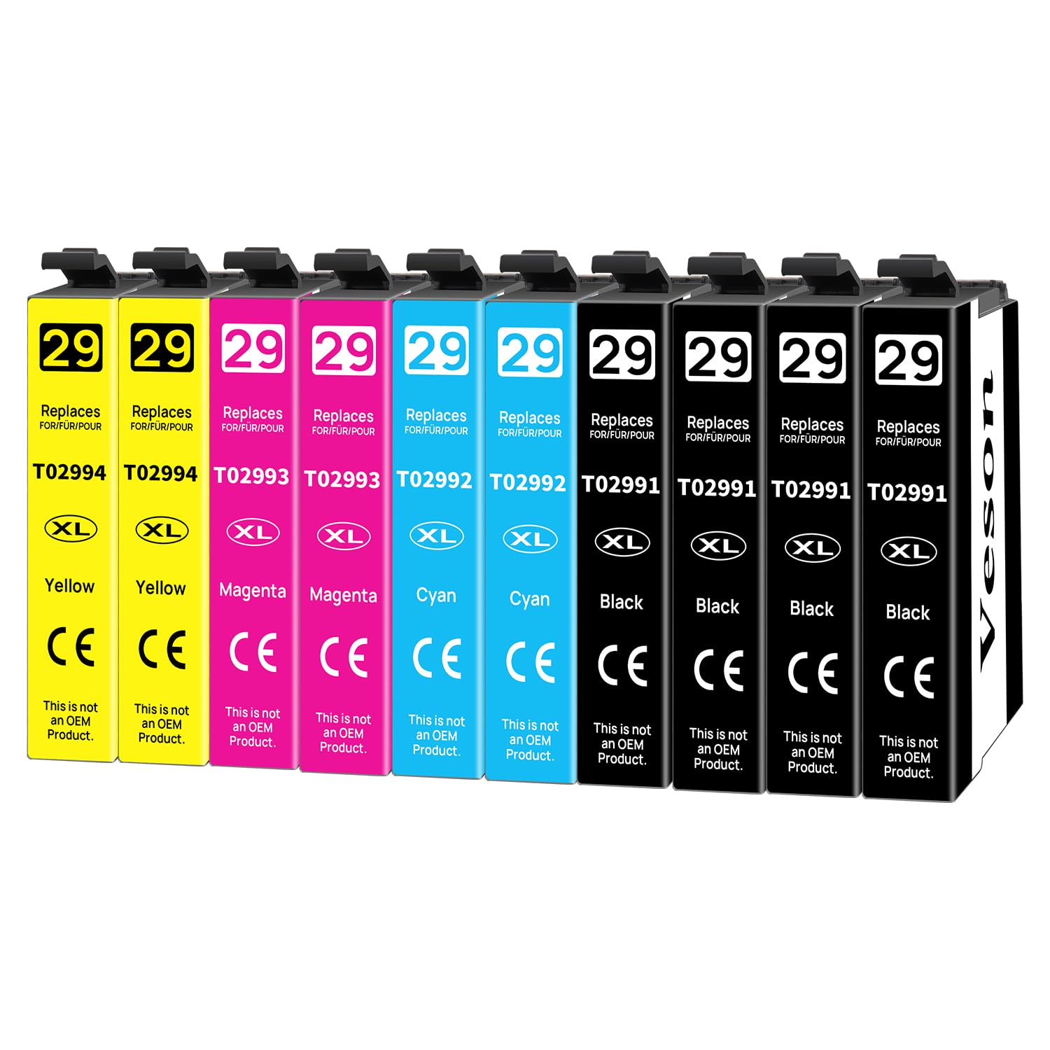 29 XL Cartucce Compatibili con Epson 29XL per Epson Expression Home XP-352 XP-342 XP-442 XP-452 XP-335 XP-345 XP-245 XP-235 XP-247 XP-255 XP-432 XP-435 XP-445 XP-455 XP-257 XP-355(Confezione da 10)