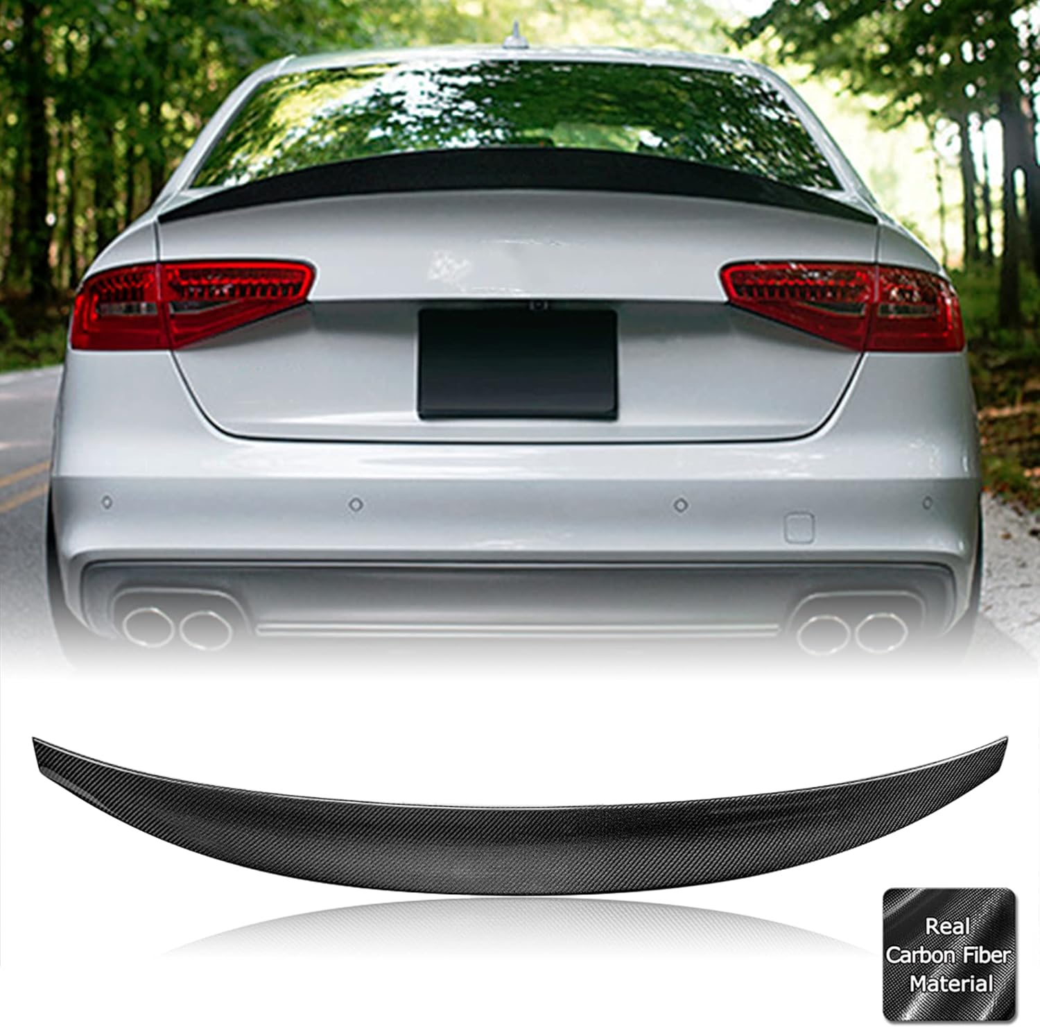 Amazon Com Aerobon Real Carbon Fiber Trunk Spoiler Compatible With 08 11 Audi B8 Sedan Hk Style Automotive Amazon Com Aerobon Real Carbon Fiber Trunk Spoiler Compatible With 08 11 Audi B8 Sedan Hk Style Automotive