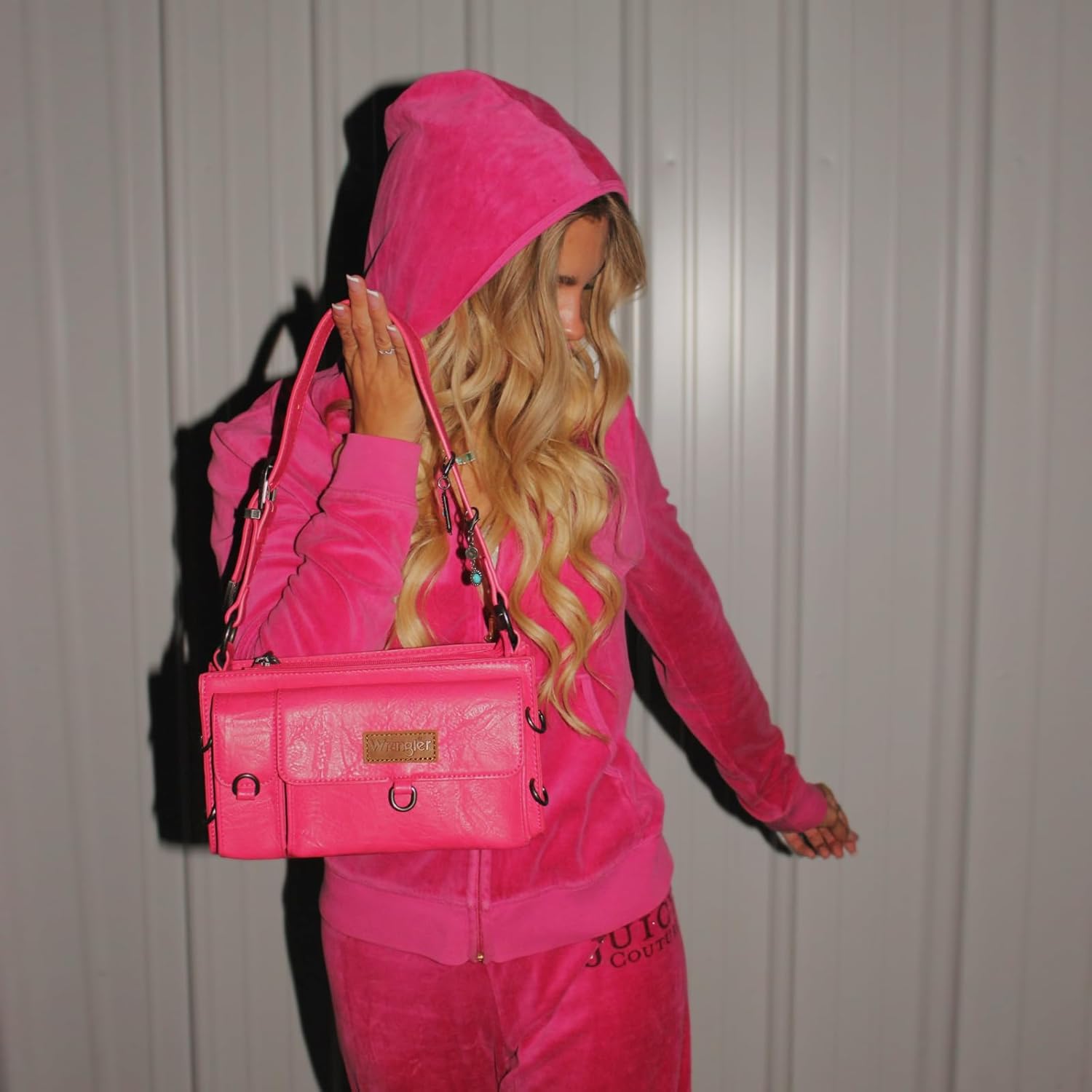 Wrangler Y2K Purse Small Shoulder Bag for Women with Western Detachable Charms & Multiple Pockets - Image 2