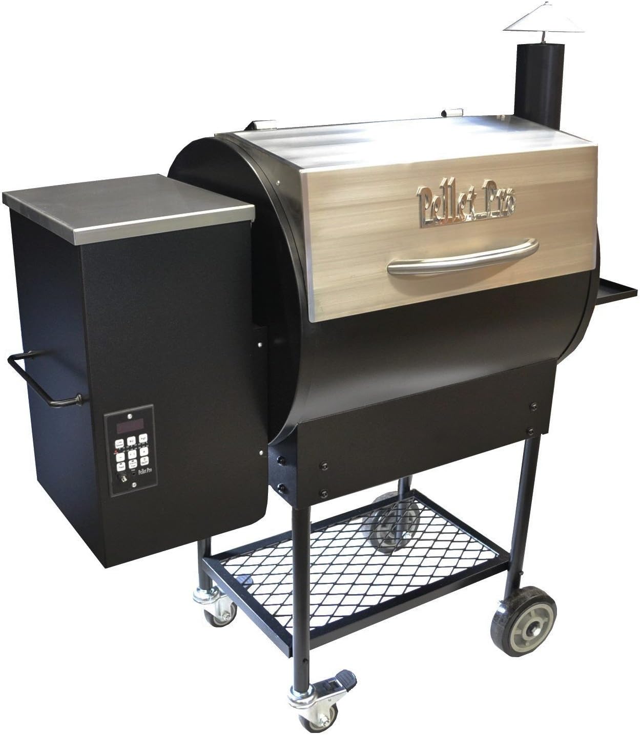 Pellet Pro® Deluxe Stainless 770 Pellet Grill - with PID Controller, 35lb Capacity Hopper and Pellet Dump