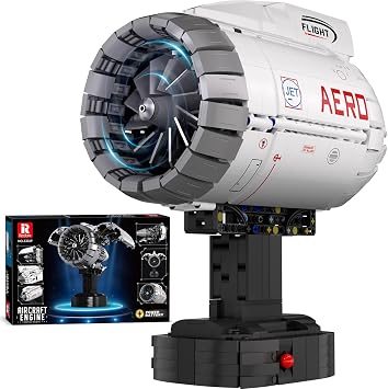 Reobrix Jet Engine Model Kits Adults, Aircraft Turbofan Engine Building Set