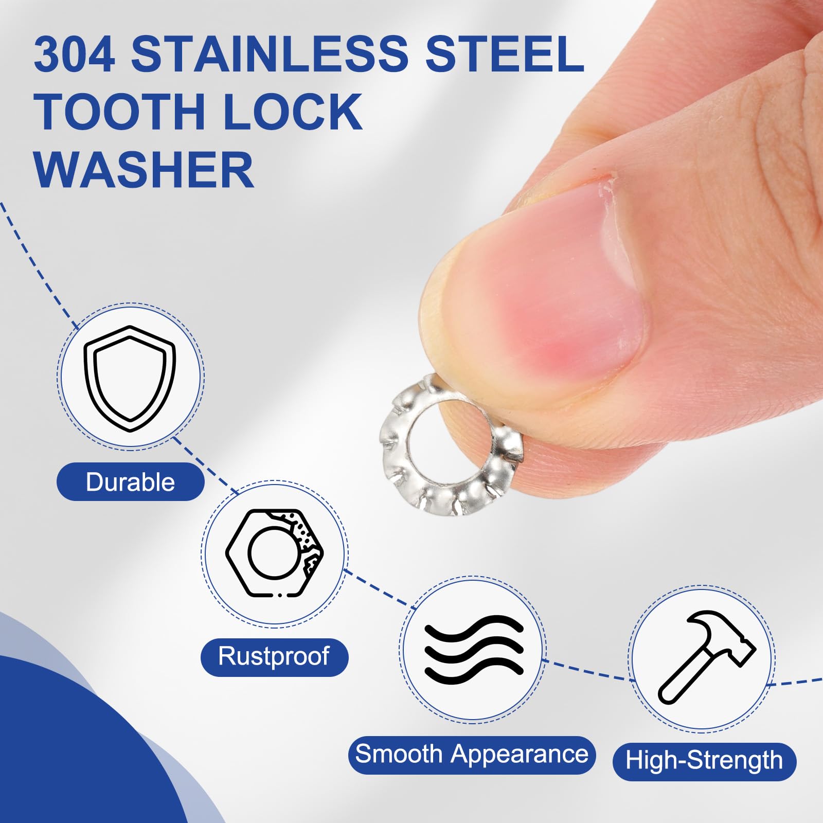PATIKIL M5 External Tooth Lock Washers - Image 3